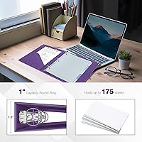 Vista 318 de Ospelelf Mini 3 Ring Binder, 2 Inch, Cute Pink Marble Binder for 5.5" x 8.5" with 5 Tab Dividers, File Folder Labels and Low Profile Clipboards