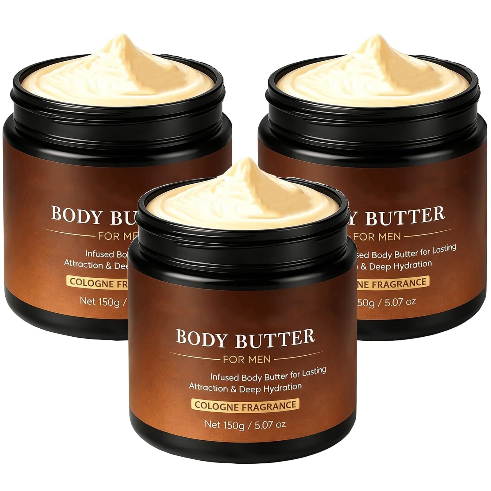 Pheromon-Köln-Körperbutter Für Männer, Duftende Feuchtigkeitscreme (3pcs)