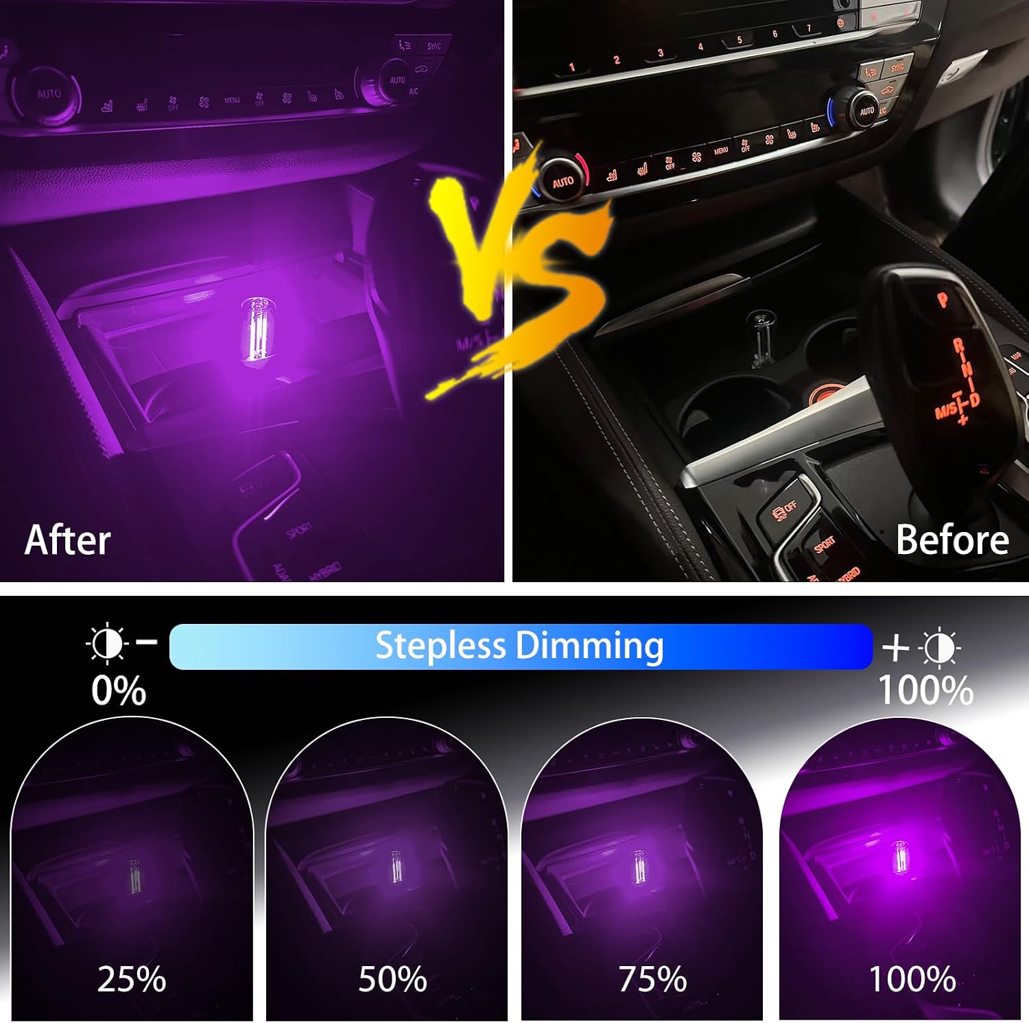 USB LED Night Light 4 Pack, RGB Glass Ambient Lights with Touch Control & Dimmable Brightness, Mini Plug in USB Lamp for Car, Laptop, Bedroom, Decorative Gift for Men (Red Blue Purple Green)