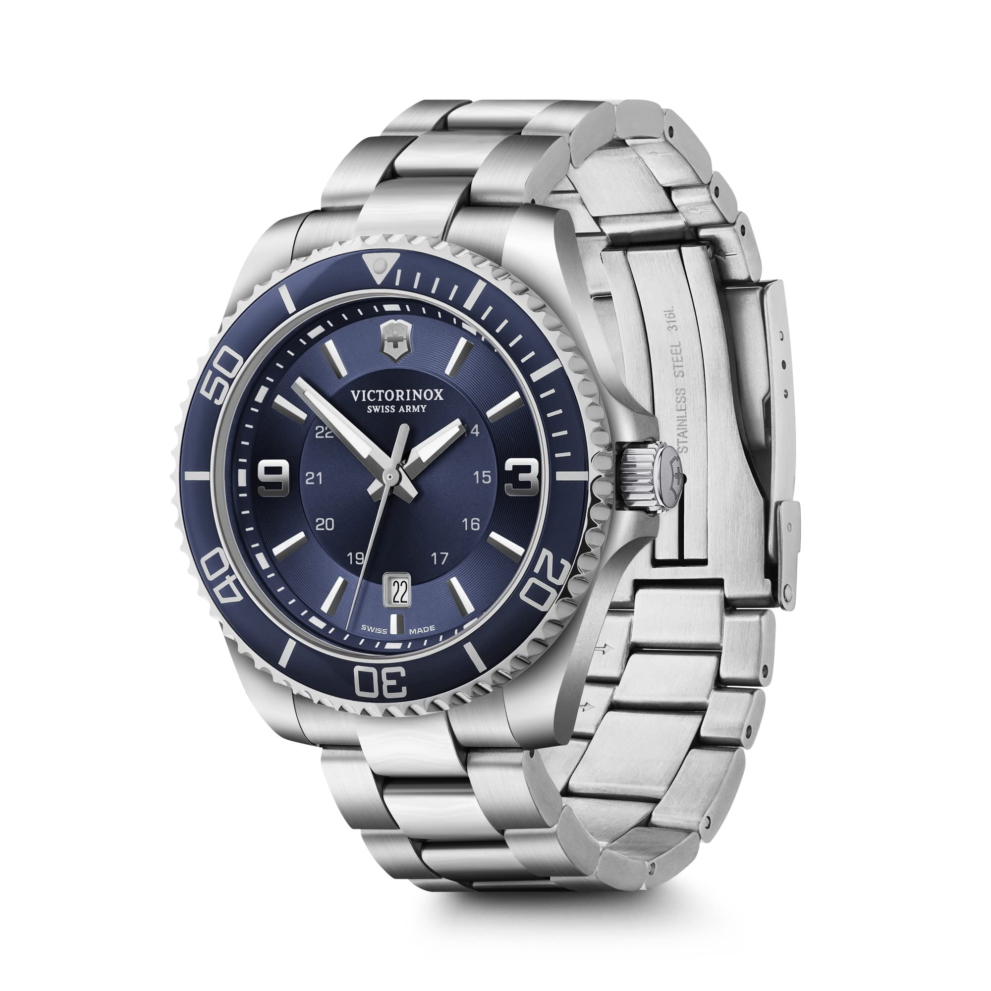 Victorinox Stainless Steel Men Swiss Analog Army Maverick 242007 Maverick Large 43Mm 10Atm, Silver (B092ZM2RXV) Amazon Price History, Amazon Price Tracker