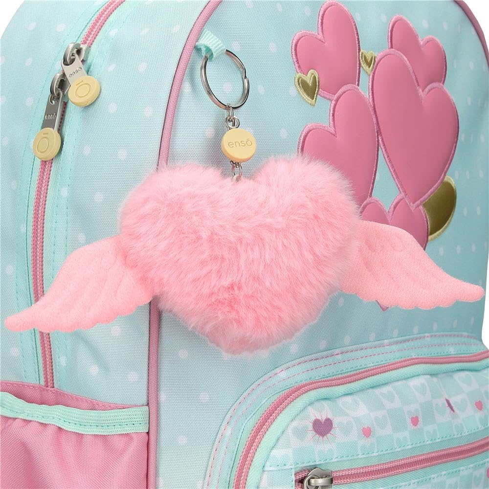 Enso Hearts Zaino a 2 Ruote Verde 33x44x21 cm Poliestere 30,49L
