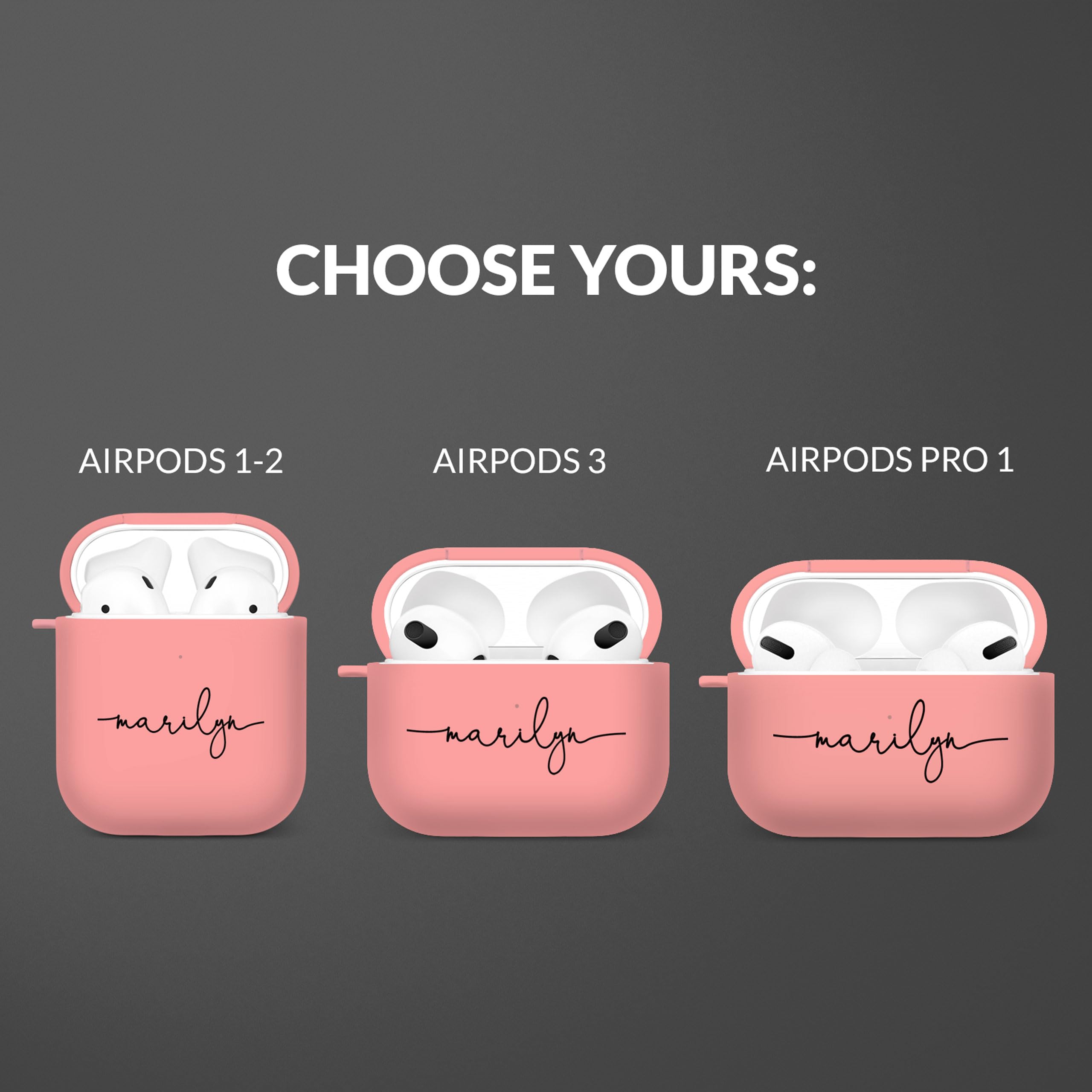 Tirita Personalised Custom Case Compatible with Apple AirPods 4th gen, Support Wireless Charging, with Carabiner, Front LED Visible [14- Golden Bee] — view 71