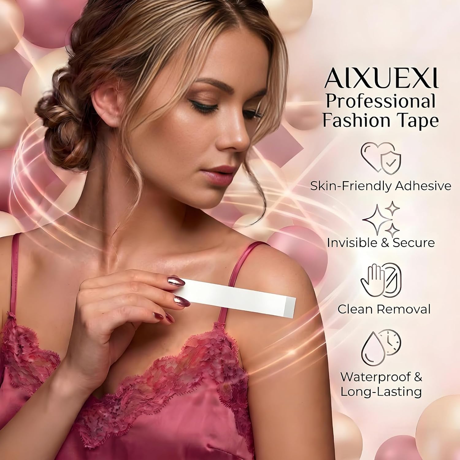 Double Sided Fashion Tape, 36pcs Body Clothing Tape | Invisible Double Sided Tape for Clothes, Skin-Safe Body Tape for Bras & Weddings, 36Pcs Residue-Free Skin Friendly Strips