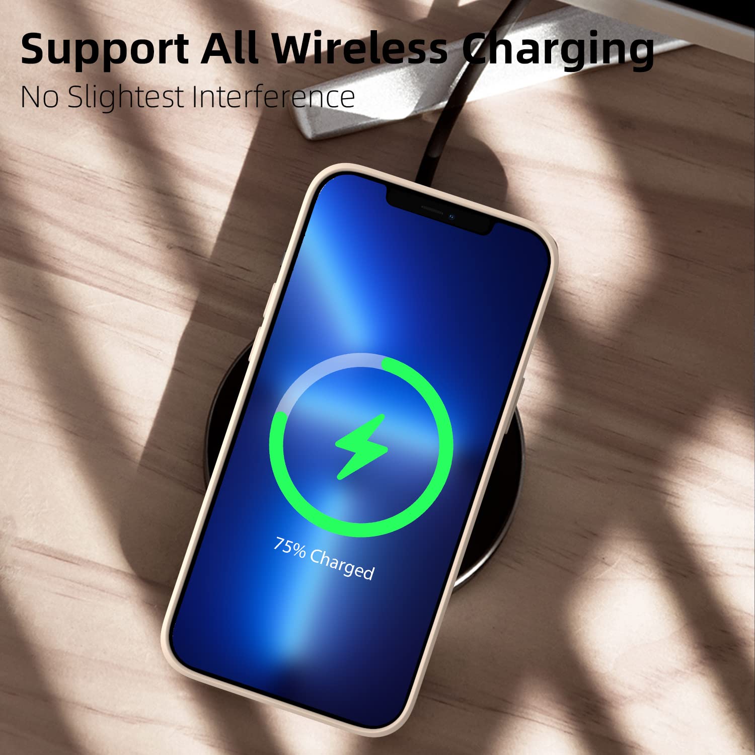 ElestBela Custodia In Silicone Per IPhone 12 Pro - Ultra Sottile, Cachi, Con Microfibra, Supporta Ricarica Wireless - 2