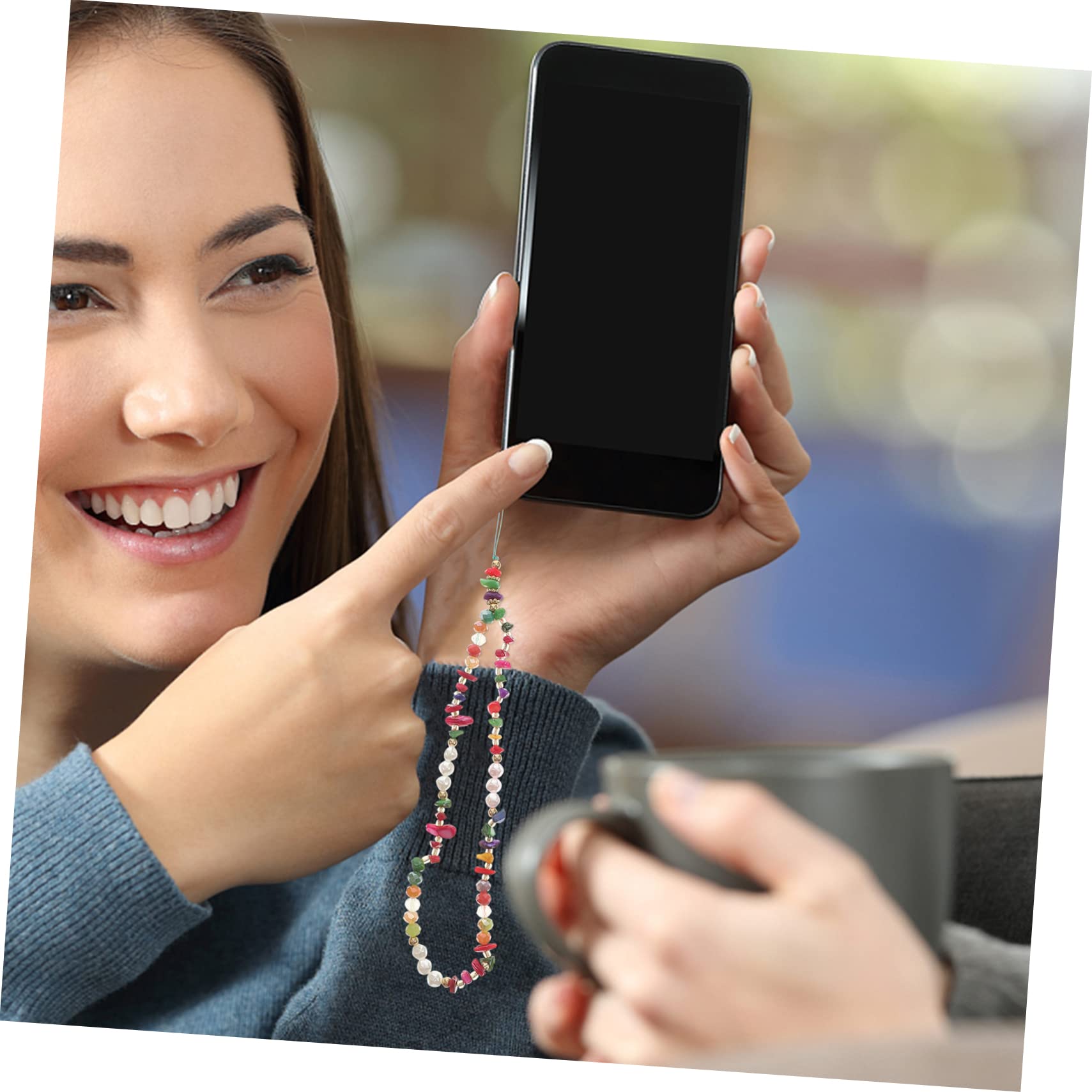 DOITOOL 5 Juegos De Lindas Cadenas Para Teléfono Con Cuentas Cordón Para Teléfono Móvil 2 Unidades X 5