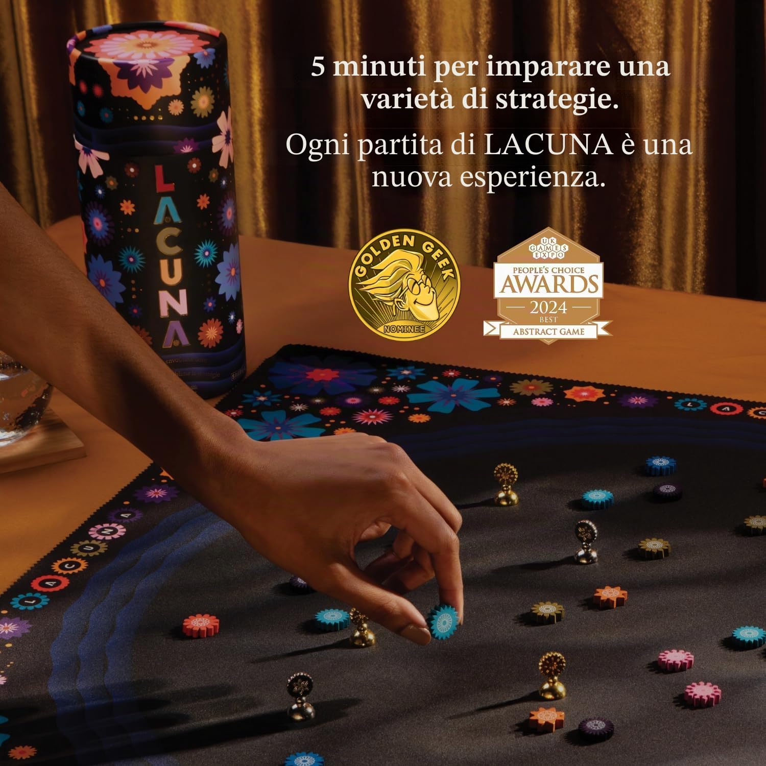 Savana Lacuna - Gioco da Tavolo strategico per 2 Giocatori | Raccolta di Fiori, tattiche e strategia | Facile da Imparare, 20 Minuti | dai 8 Anni | Perfetto per Amici e Coppie