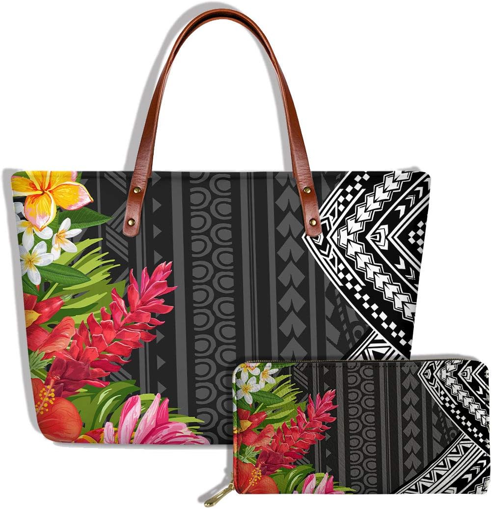 FKELYI 2 Packs Women Handbags Shoulder Bag with Long Wallets Set for Ladies Luxurious Hand Bags Large Top-Handle Bag