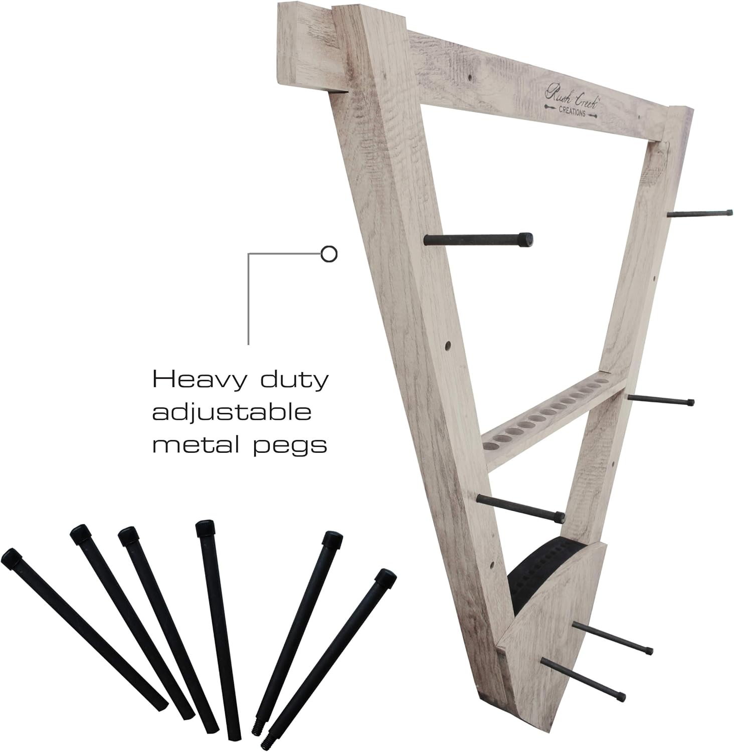 Rush Creek Creations Wall Mounted Bow and Arrow Display Rack for Hunting & Archery Accessories Real Tree 3-Bow Holder & 12-Arrow Storage Handcrafted Small Bows & Big Bow Hanger w/Arrow Holders