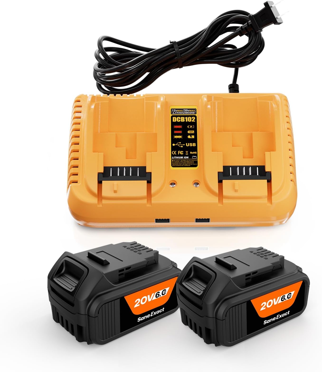 2-Pack 8000mAh 20V Max Lithium-Ion Battery - View #8