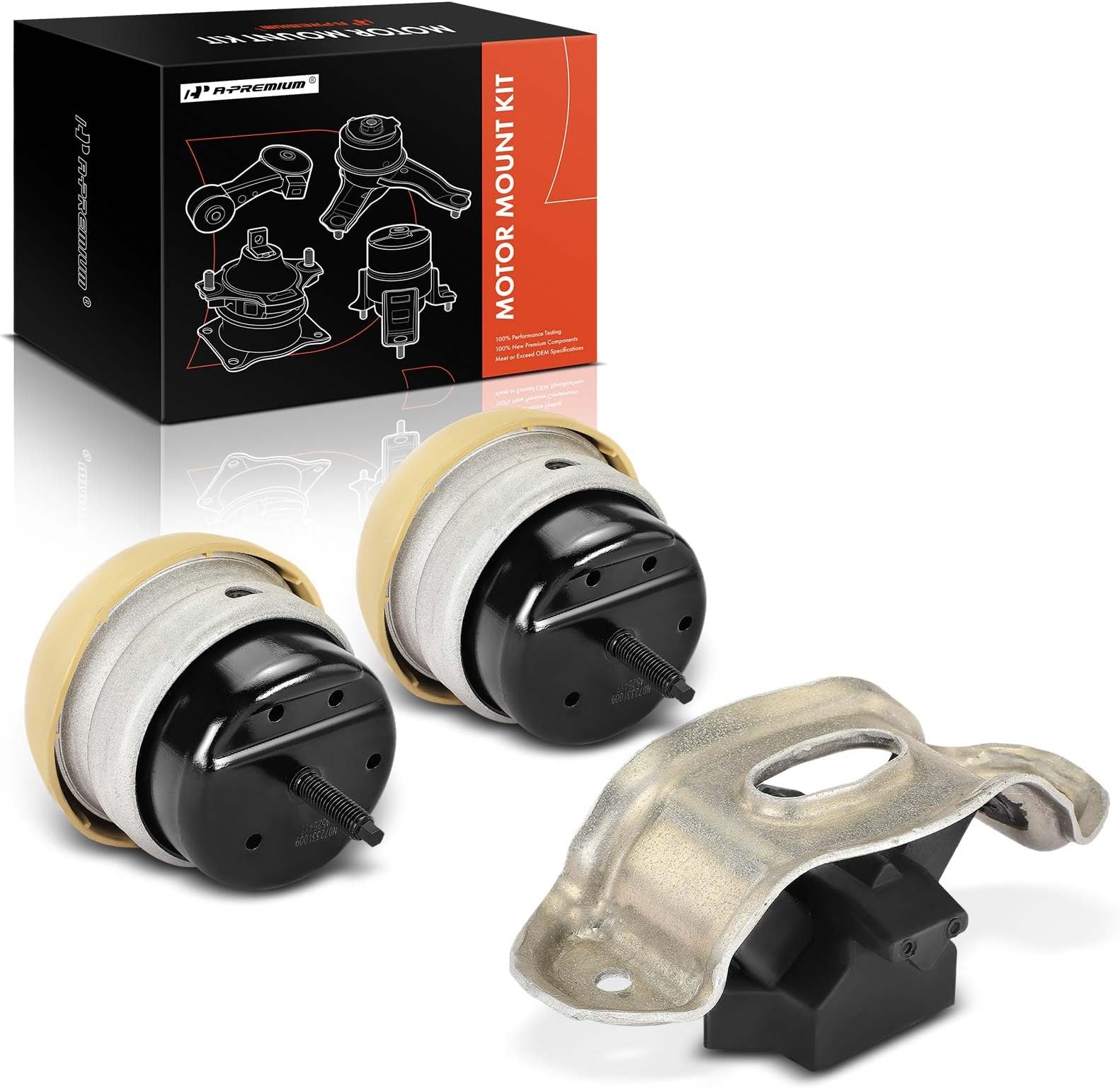 A-Premium Engine and Transmission Mount Replacement for Jaguar S-Type 2000-2008 Ford Thunderbird Lincoln LS, 3.0L 3.9L 4.0L 4.2L, Set of 3