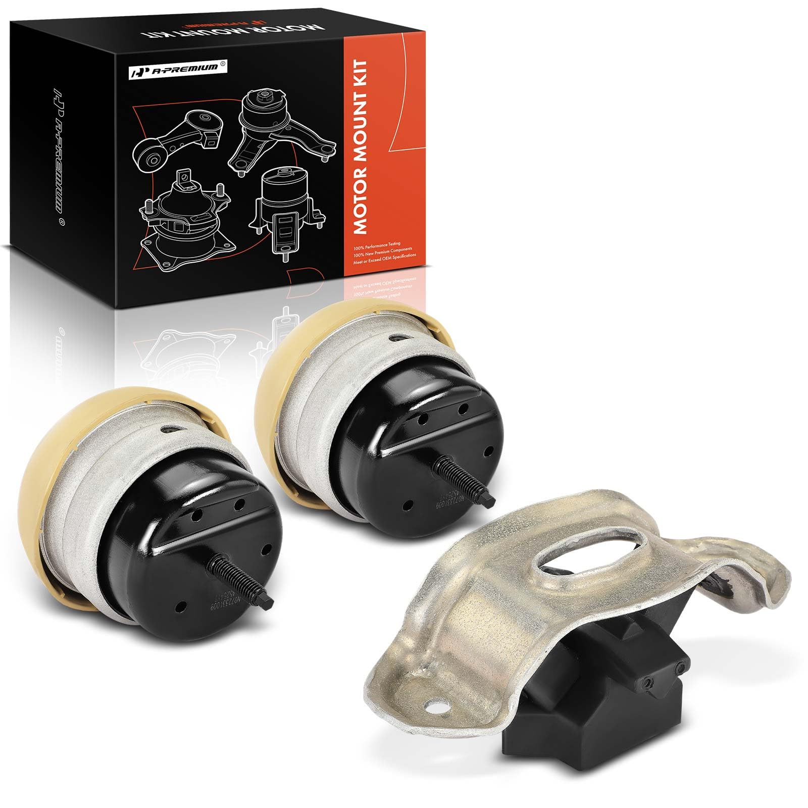 A-Premium Engine and Transmission Mount Replacement for Jaguar S-Type 2000-2008 Ford Thunderbird Lincoln LS, 3.0L 3.9L 4.0L 4.2L, Set of 3