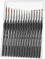 Vista 1 de Miniature Paint Brushes,15Pcs Small Fine Tip Paintbrushes, Micro Detail Paint Brush Set, Triangular Grip Handles Art Brushes Perfect for Acrylic