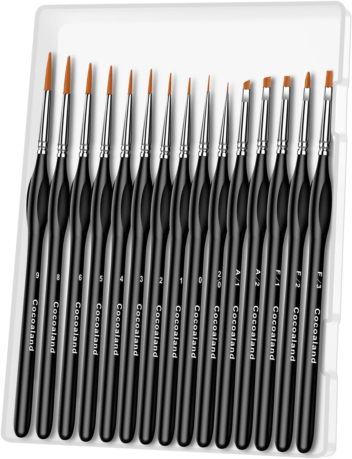 - Miniature Paint Brushes,15Pcs Small Fine Tip Paintbrushes, Micro Detail Paint Brush Set, Triangular Grip Handles Art Brushes Perfect for Acrylic, Watercolor, Oil, Craft, Models(Black)