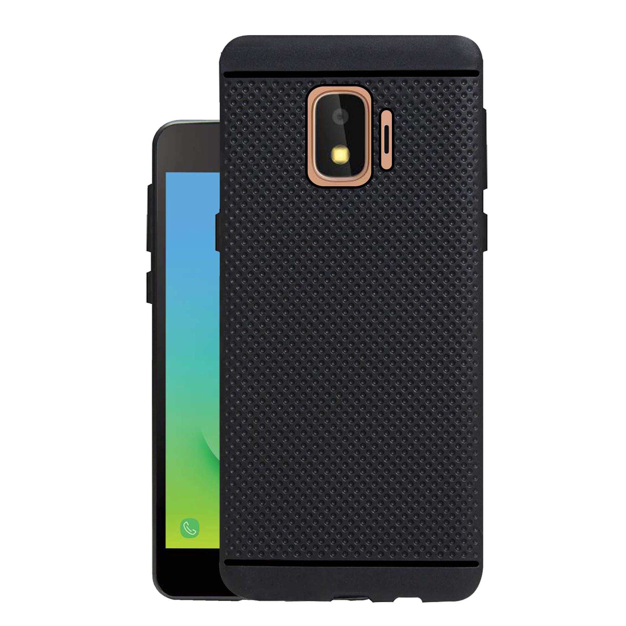 HELLO ZONE Exclusive Dotted Matte Finish Soft Rubberised Back Case Cover for Samsung Galaxy J2 Core - Black (B07L18TTQY) Amazon Price History, Amazon Price Tracker