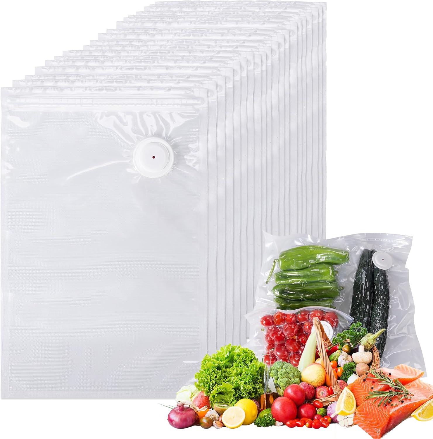 Vacuum Sealer Bags -20pcs, Suitable for handheld Vacuum Sealer