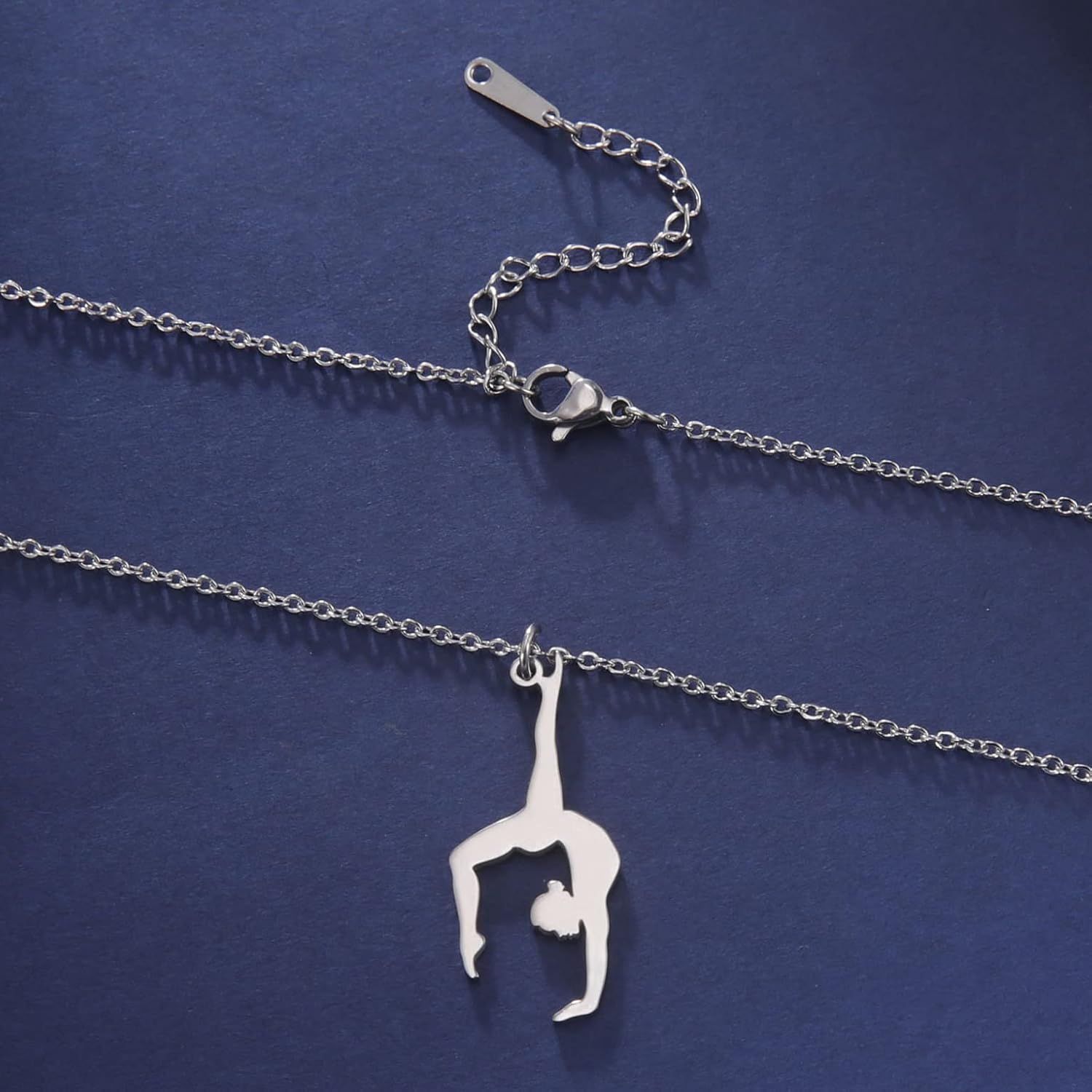 VASSAGO Gymnastics Necklace for Women Ballerina Ballet Necklace Stainless Steel Sport Love Heart Necklace - Image 5