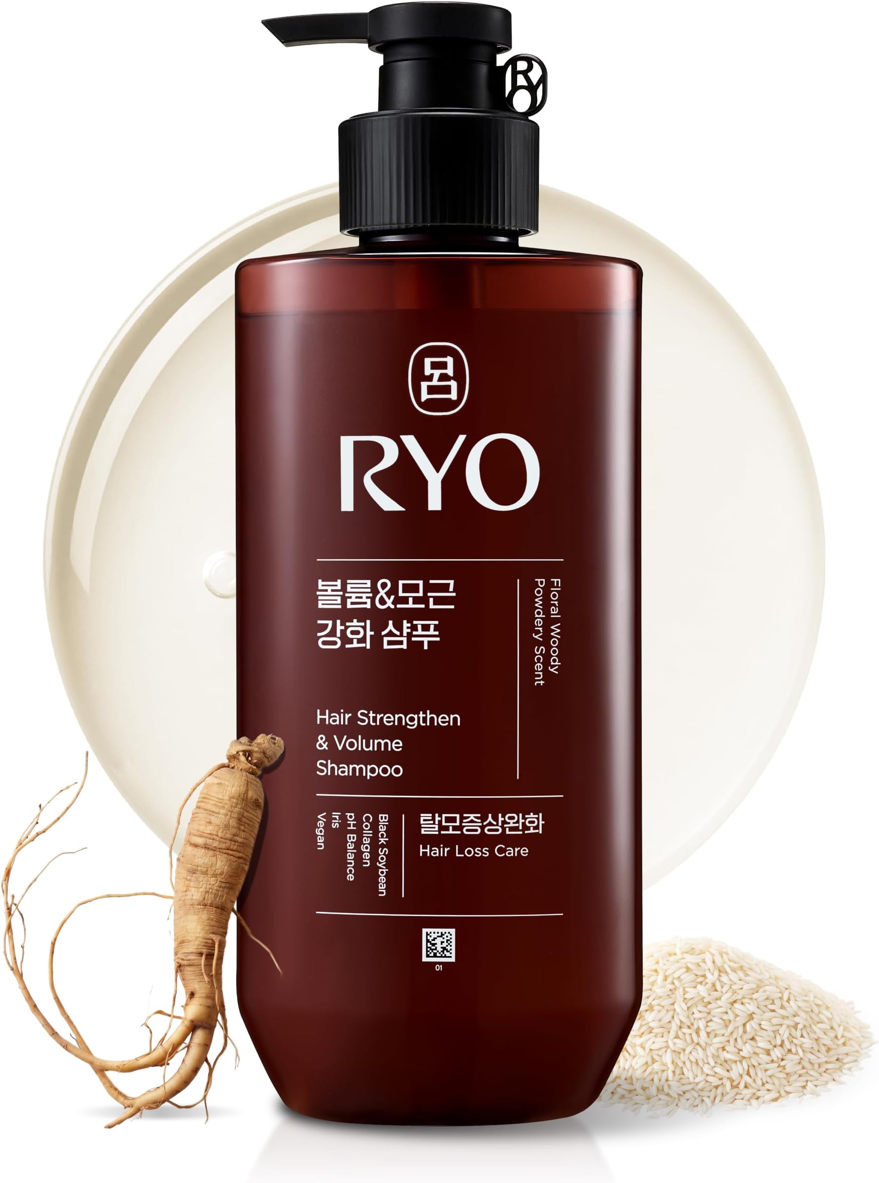 - RYO Strengthen & Volume Shampoo with Korean Ginseng & Caffeine - Volumizing and Revitalizing for Fine Hair, Anti Loss Care, Strengthening hair roots, 16 Fl Oz.
