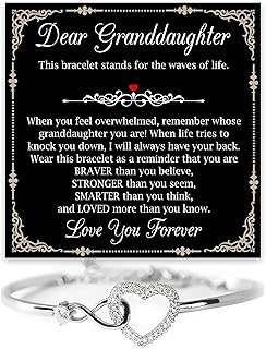Unique Granddaughter Infinity Heart Bracelet, Thoughtful Gift from Grandma Grandpa, Perfect for Holidays, Birthdays, Milestones, or Special Family Gatherings