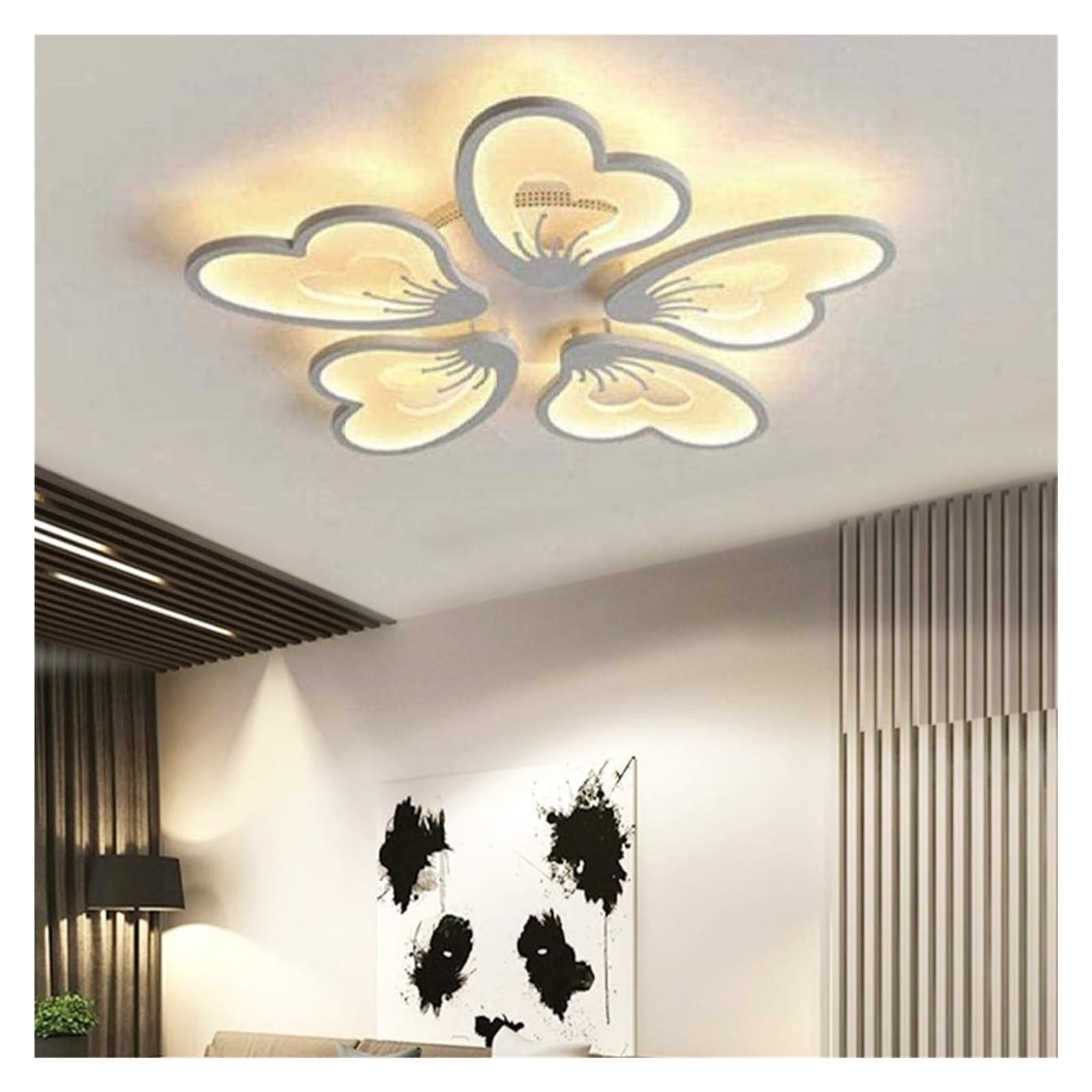 Plafonnier LED dimmable avec télécommande pour salon et chambre - 8