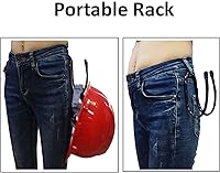 Vista 5 de Soporte ajustable de acero para cascos, soporte de pared para casco de bomberos de bomberos, soporte de montaje en pared, gancho portátil