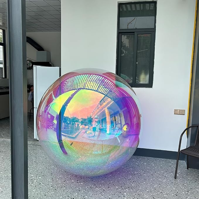 Bola Espejada Inflable Colorida PVC 1.0m Reutilizable miniatura 2