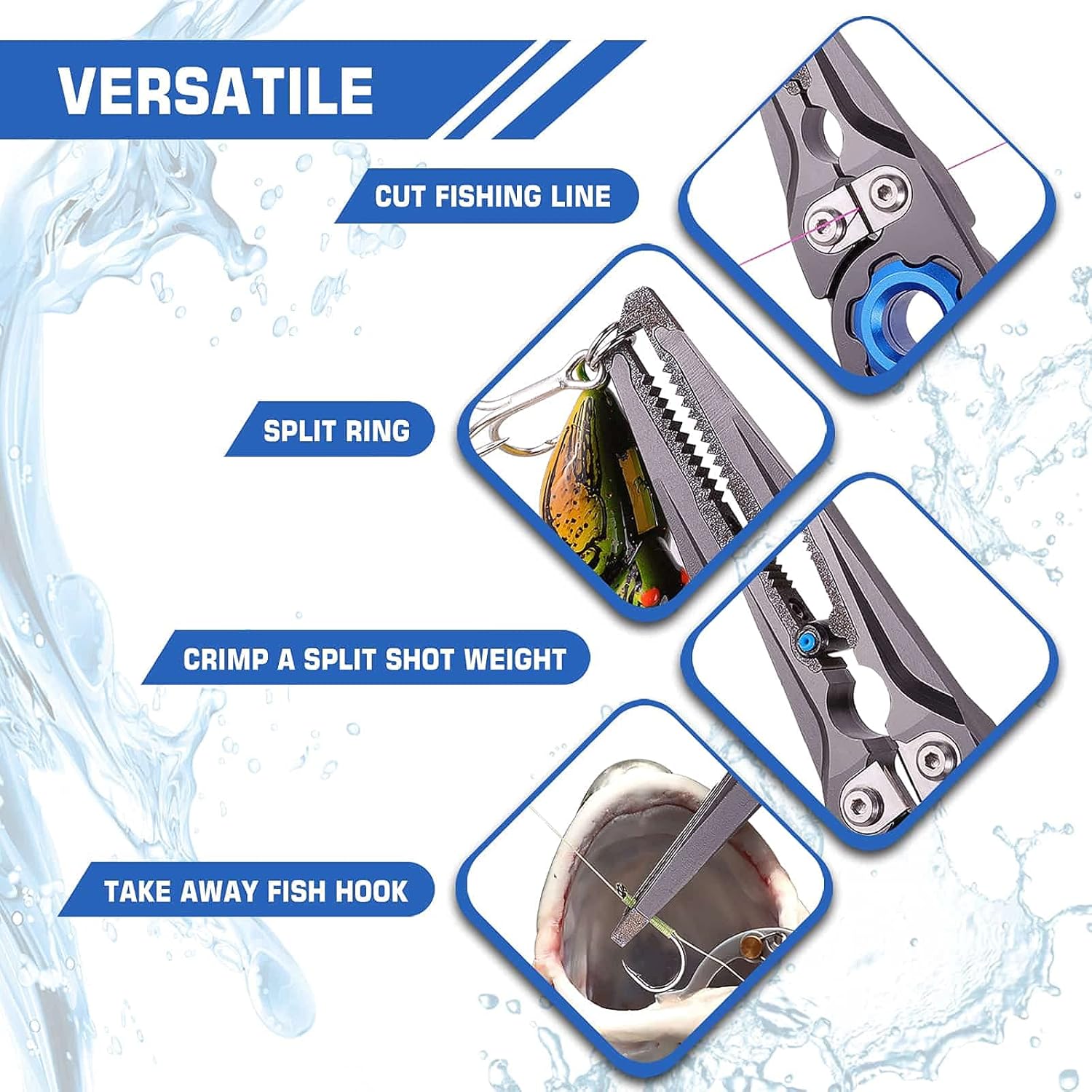 XTOUC Aluminum Fishing Pliers Saltwater,Titanium Alloy Hook Removers,Surf Fishing Tackle Kit, Braided Fishing Line Cutters and Split Ring Tools with Sheath and Lanyard : Sports & Outdoors