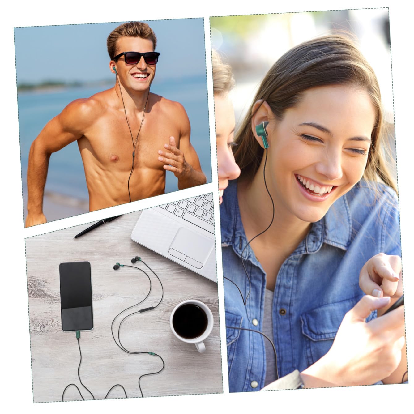 Uonlytech 4pezzi Cuffie Usb c Ergonomiche Con Microfono Isolamento Acustico Auricolari In-ear Controllo Volume Per Ufficio e Musica