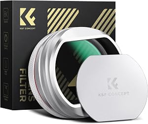 K&F CONCEPT UV Filter kit with Metal Lens Hood and Lens Cap Compatible with Fujifilm X100 Series Camera X100, X100S, X100F, X100T, X100V, X100VI, High Definition Multi-Coated Optical Glass - Silver