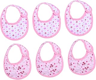SAFIGLE 3 Conjuntos/6 Peças De Roupas De Boneca Babadores De Bebê Para Meninas Bebês Bonecas Acessórios Para Meninas Babadores De Boneca Acessórios De Boneca Boneca De Jantar Babadores