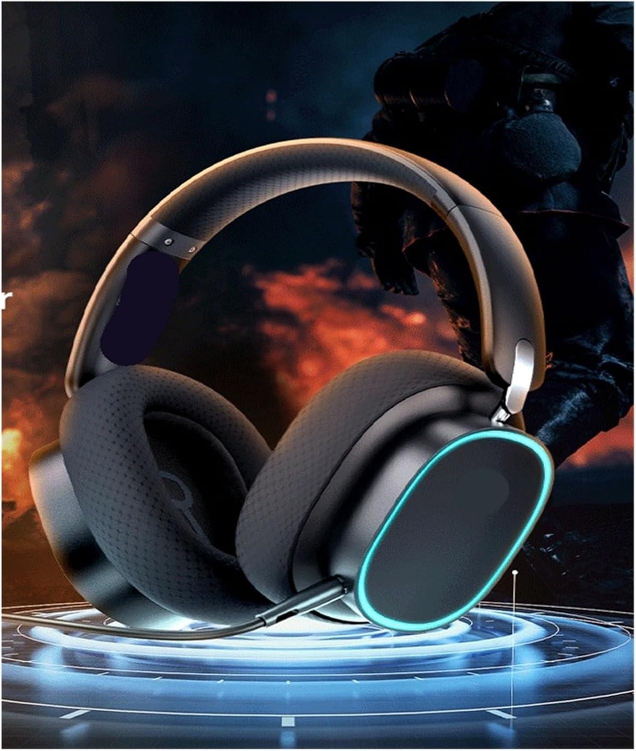 GH02 Wireless Headphone with Mic Over-Ear Headphones 5.3 40mm Driver(White)