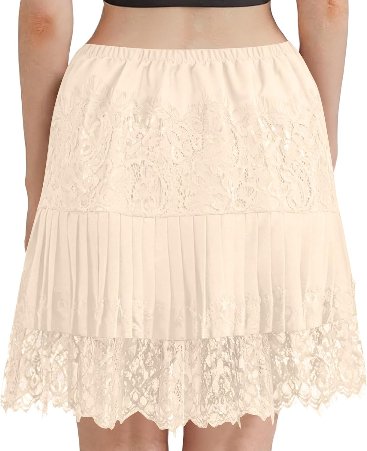 Women Lace Mini Skirts Short Casual Skirts y2k Going Out Skirt Pleated Layered Tiered Lace Solid Fashion Skirt