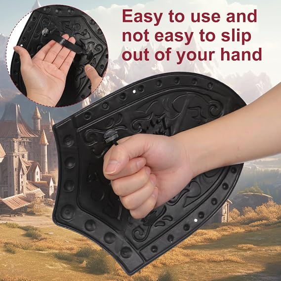 Angoily Shield Toy, 2PCS Medieval Knight Costume Kids Accessories, Boys Girl Captain Guard Armour Pretend Play for Outdoor, Halloween Cosplay Party