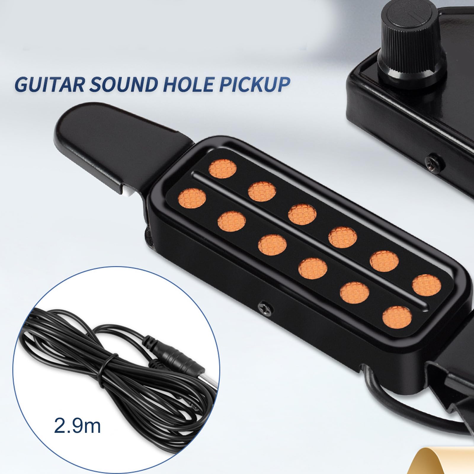 12 Hole Sound Hole Pickup Acoustic Guitar Transducer Amplifier with Volumes Tone Tuner Guitar Sound Hole Pickup