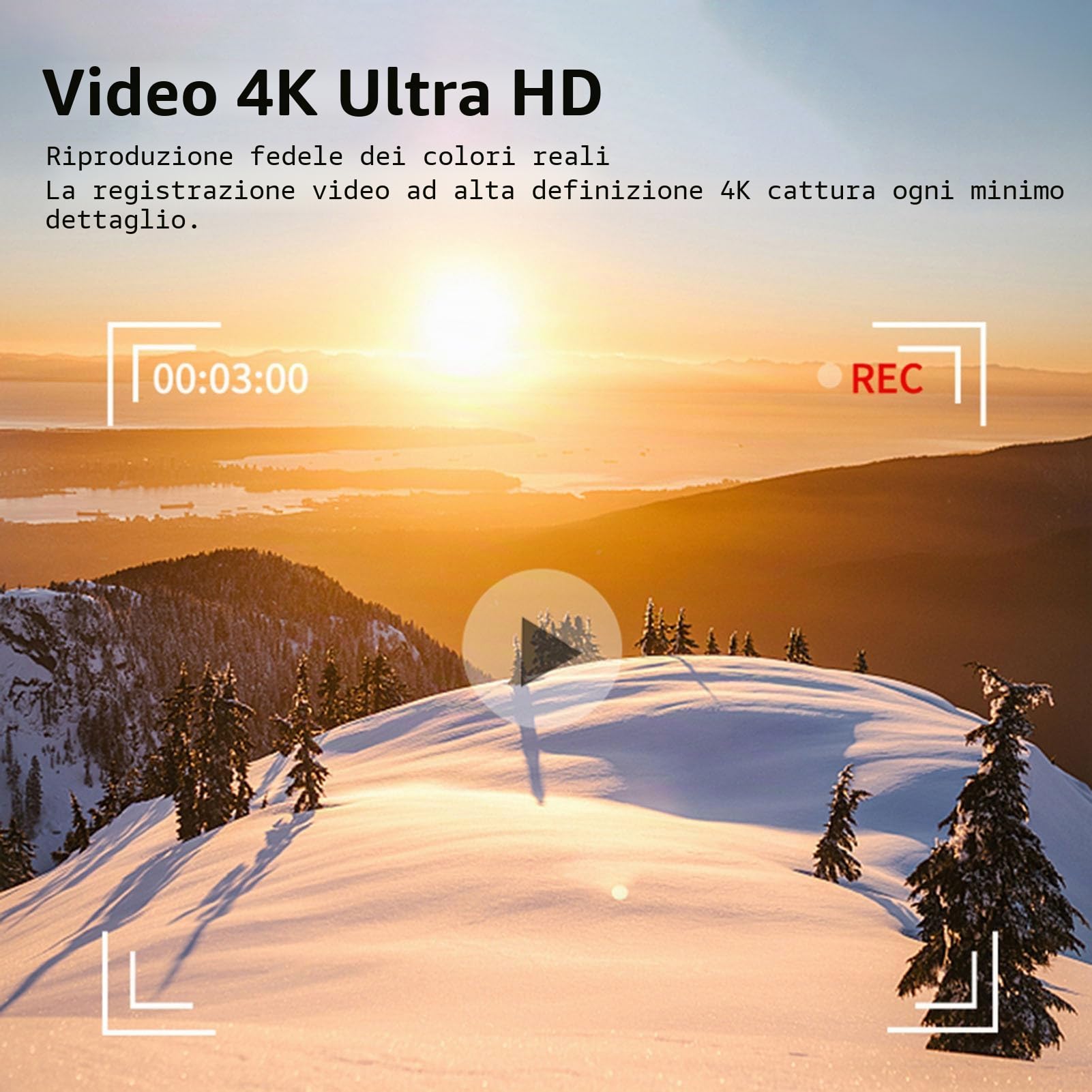 Fotocamera Digitale 4K, Videocamera per con Zoom Digitale 18X UHD da 75 MP, Fotocamera Anteriore e Posteriore, Schermo LCD da 3 Pollici, Fotocamera Punta e Scatta Wi-Fi con Flash (BLACK)