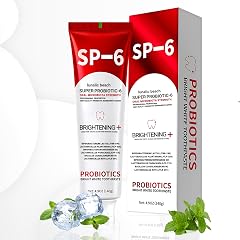 SP 6 Toothpaste for Teeth Brightening Fresh Breath 6 Probiotics Formula for Gum Health Fluoride-Free Mint Fresh Flavor