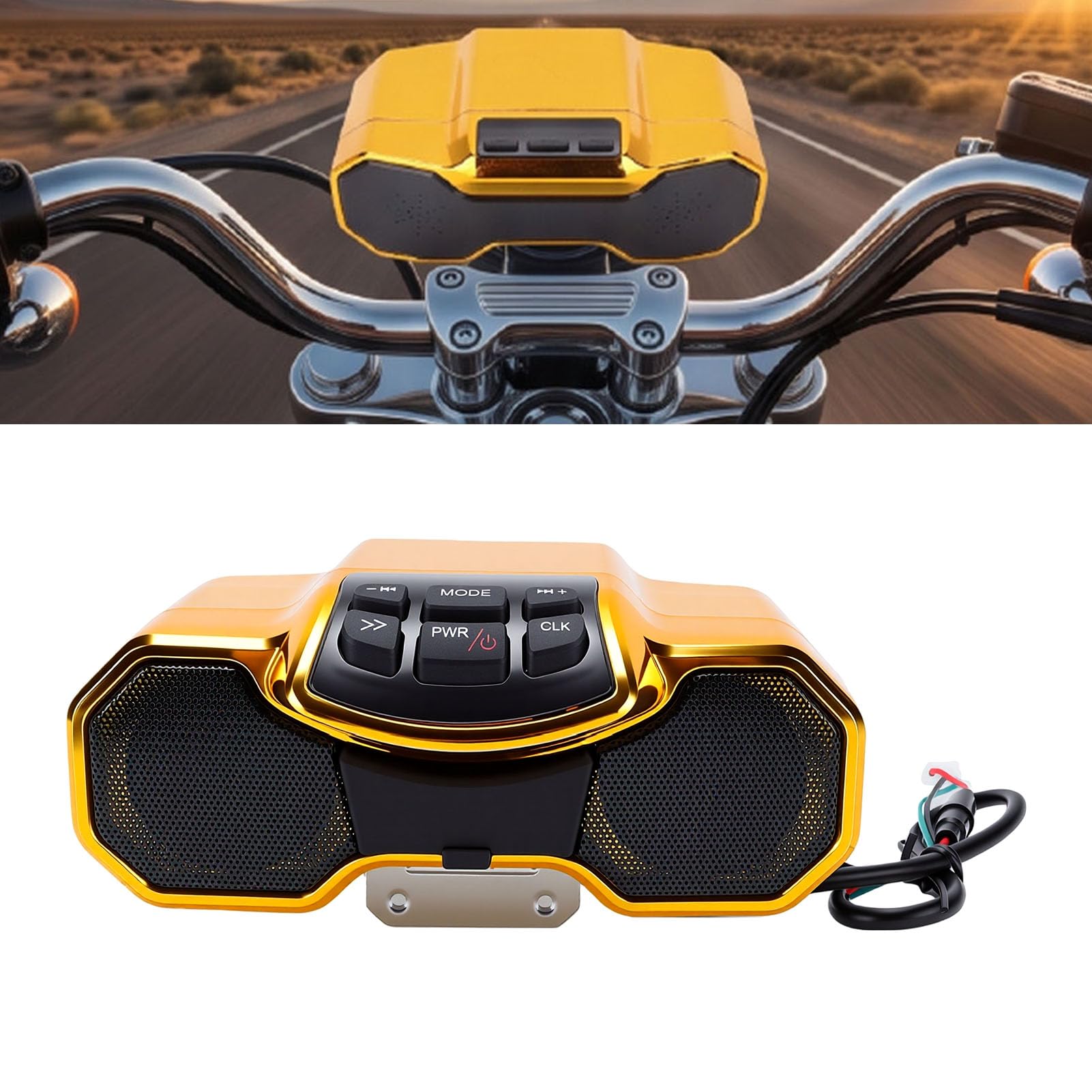 Altavoz para Motocicleta con Reproductor MP3, Sonido Estéreo HiFi