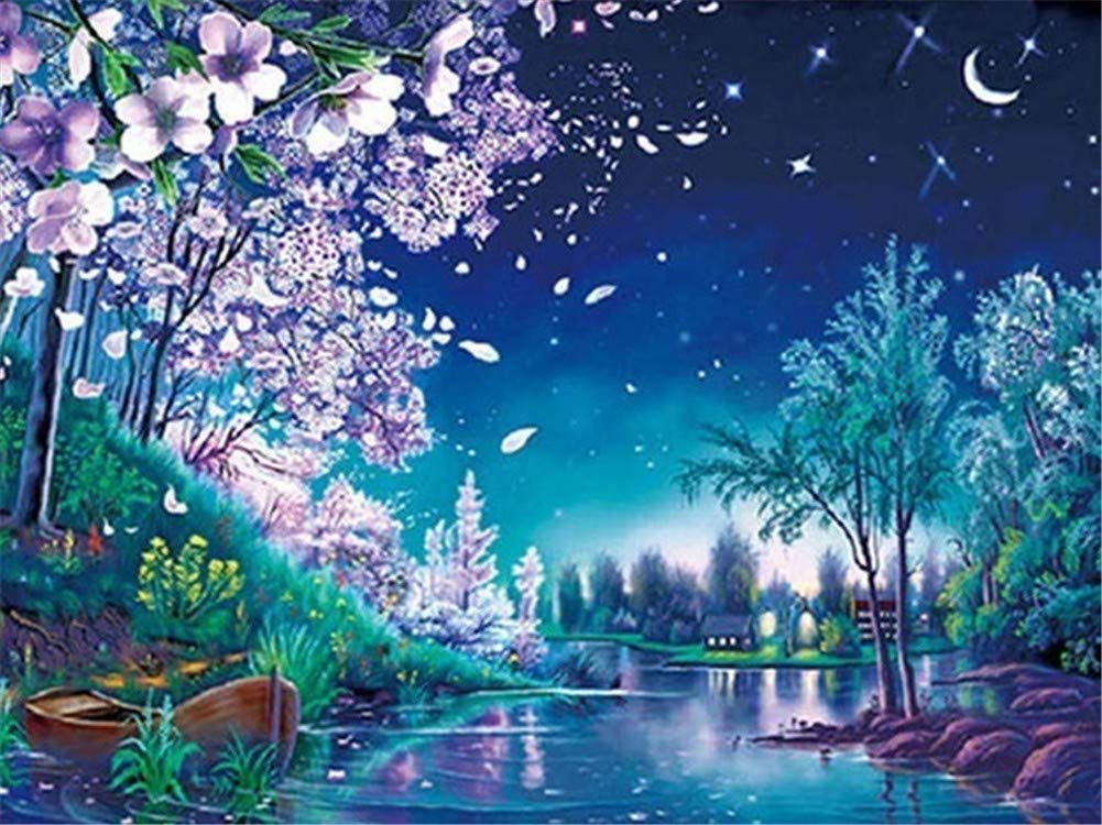 Peinture Diamant Complète Toile 60x80cm pour Mur sans Défaut