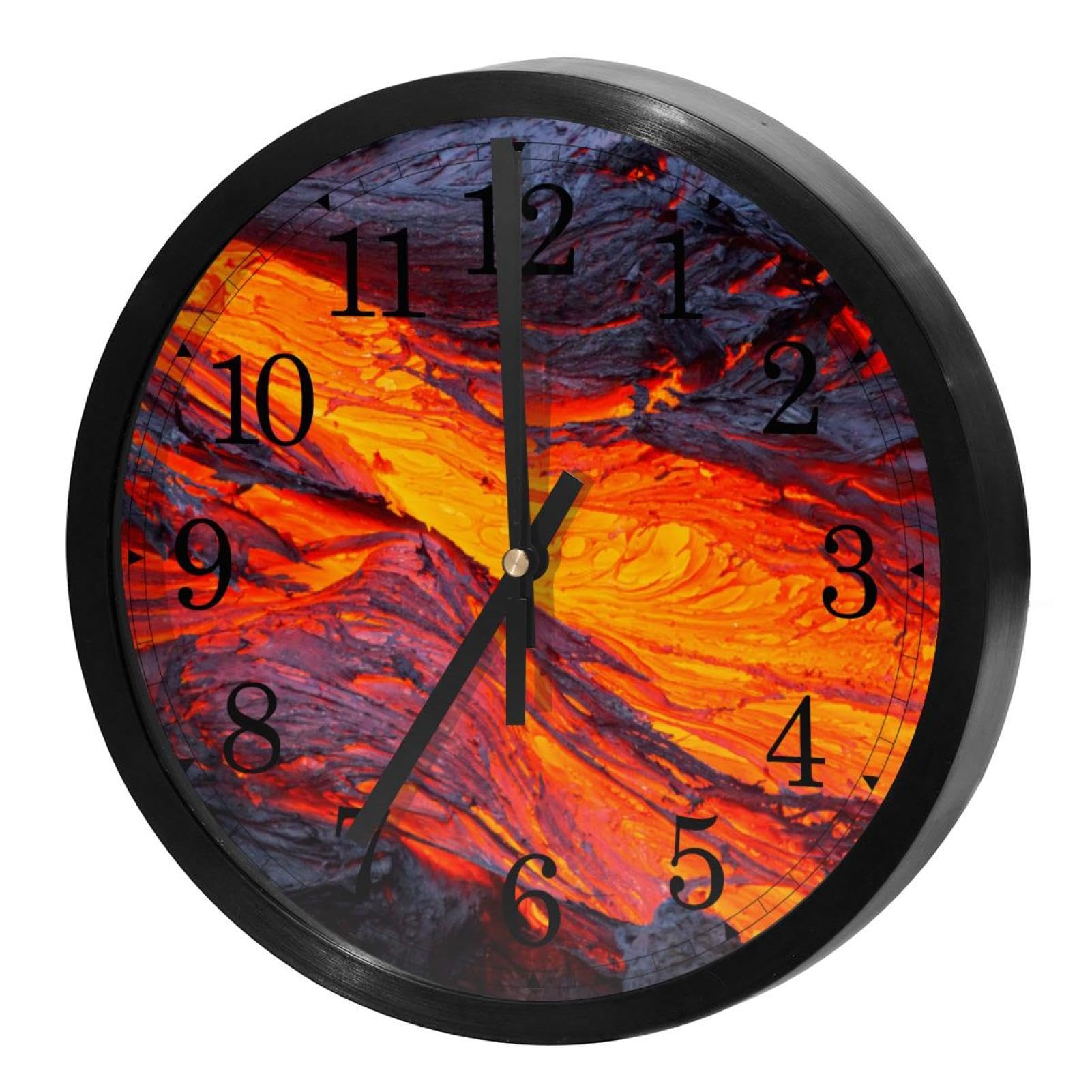 Horloge murale ronde à quartz pour cuisine et maison chaleureuse