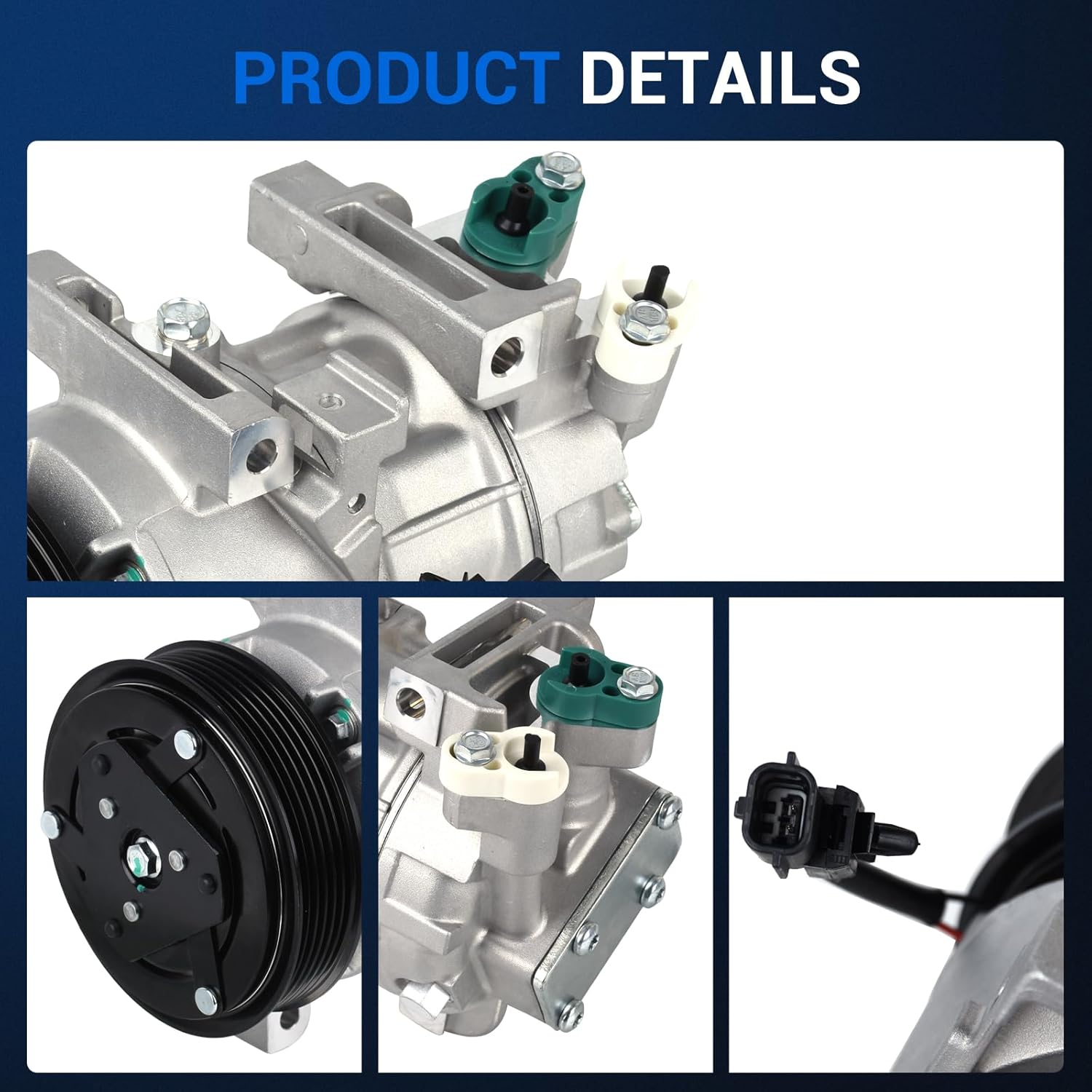 Autoround Air Conditioner AC Compressor w/Clutch Fit for 2013-2018 Nissan Altima 2.5L, Replace# CO29074C