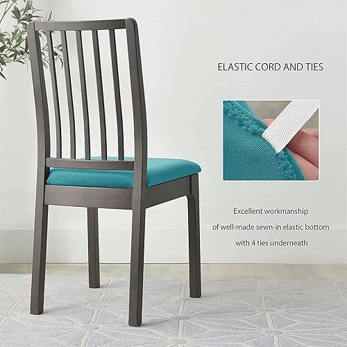 Miniatura 6 de ANTIY Fundas de terciopelo para sillas de comedor, paquete de 12468, fundas elásticas para sillas de cocina, comedor, oficina, fundas de asiento