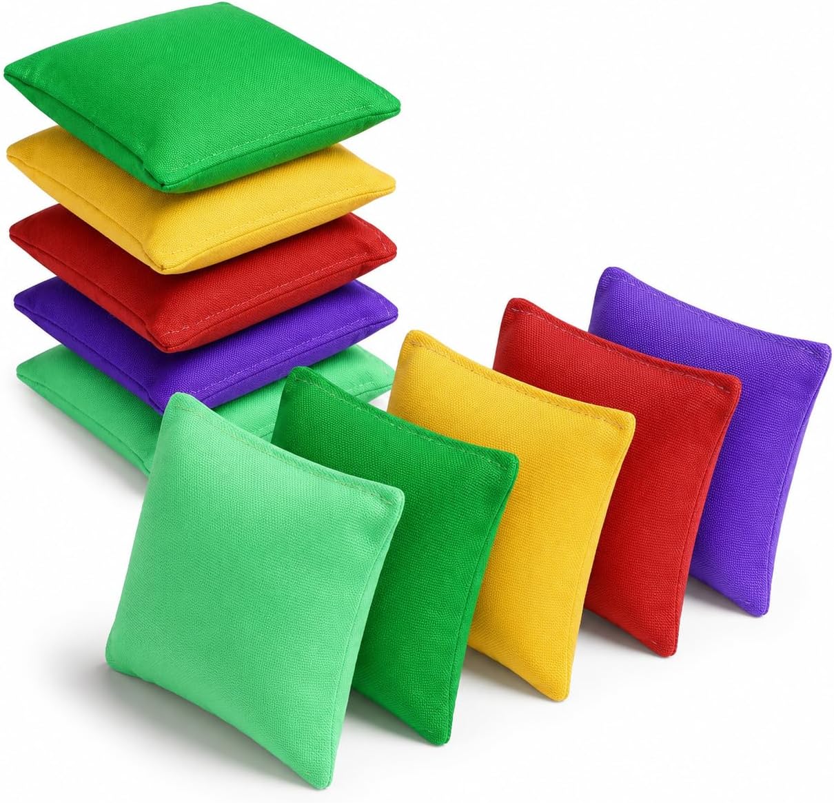 10 Pcs 2.7in Nylon Bean Bags for Toss Games Cornhole Bags