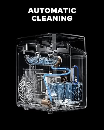 Silonn Nugget Ice Maker Countertop, WiFi Pebble Ice Machine with Soft Chewable Ice, Timer Function and Status Alerts with Silonn App, 33lbs/24H for Home, Kitchen, Office