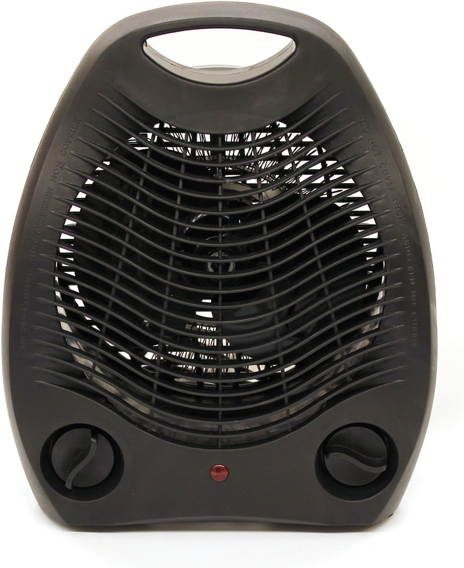 1500W Heater Fan with Adjustable Heat, Safety Switch, Thermal Safety Cut-Off