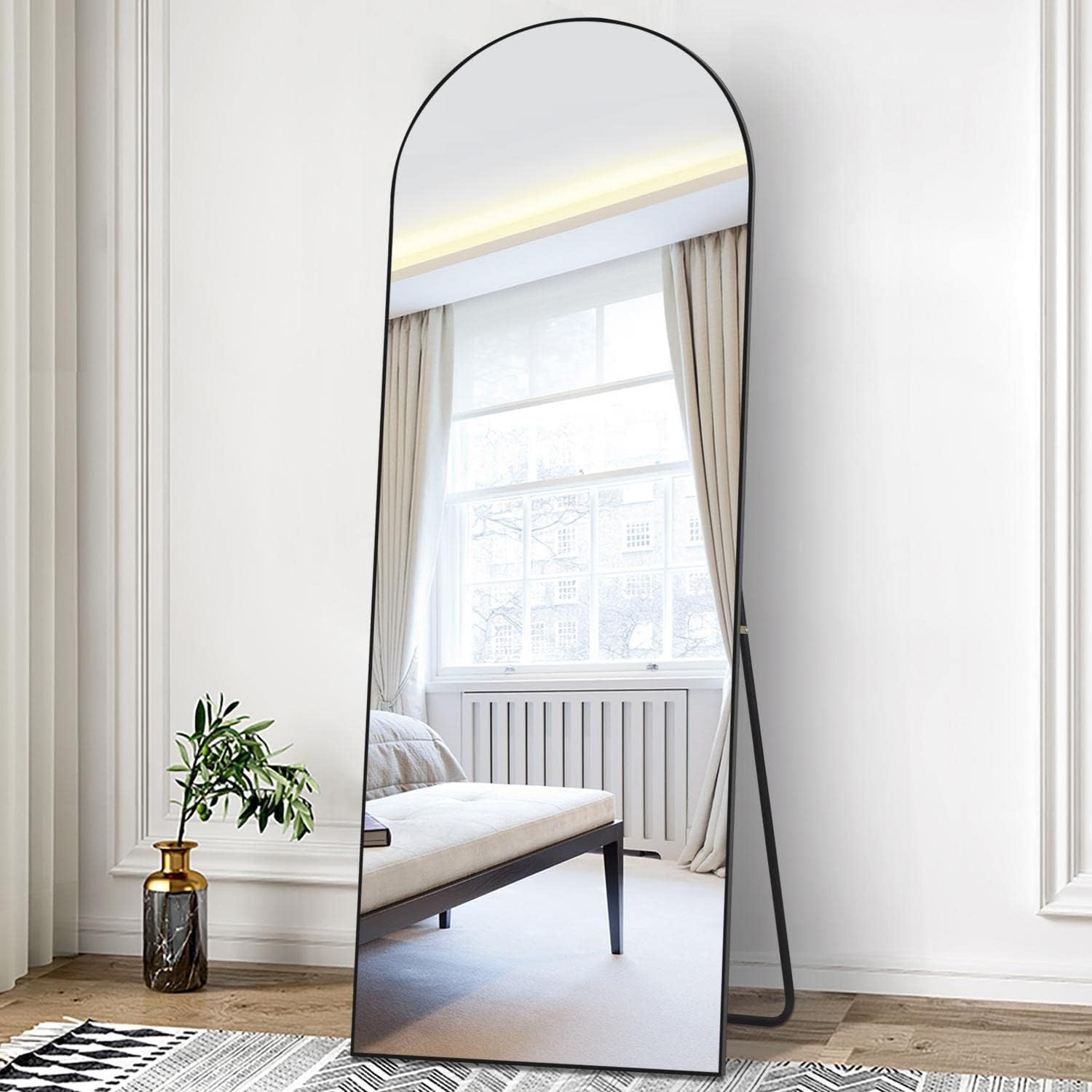 Amazon.com: 65"x22" Arched Full Length Mirror Standing Hanging or ...
