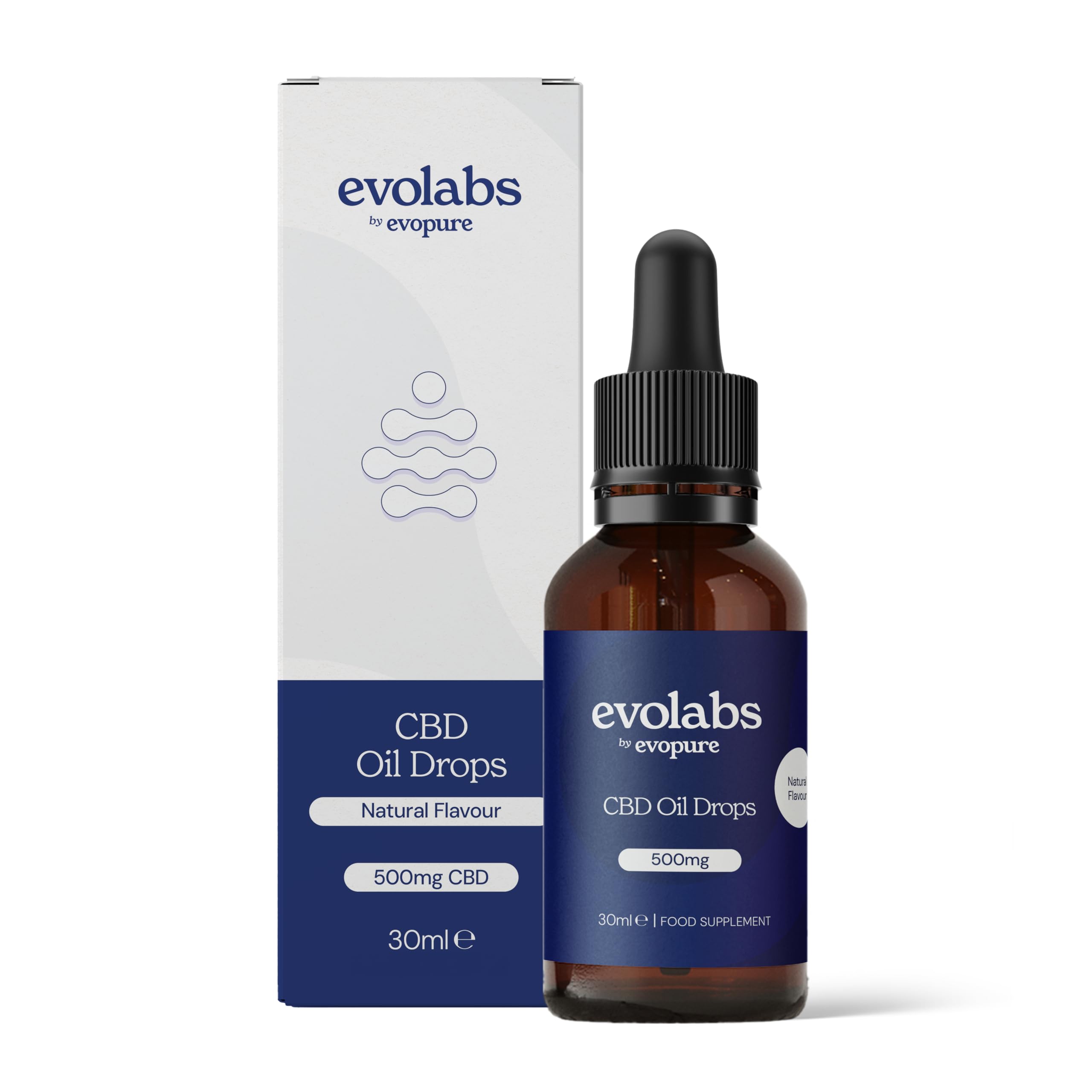 Evopure 500mg Broad Spectrum CBD Oil, MCT Natural Flavour Vegan