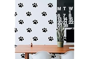 Peel and Stick Dog Wallpaper 60PCS Dog Paws Wall Decal