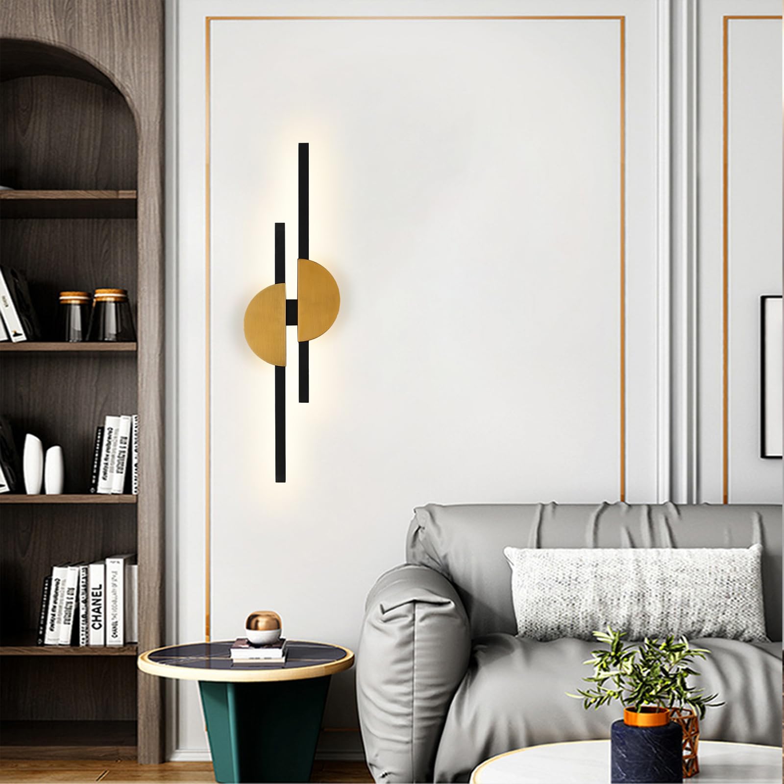 Applique da Parete a LED a Striscia Lunga, Lampada da Parete Minimalista, apparecchio di Illuminazione da Parete Moderno, Luce lineare da Parete per Interni, per Camera da Letto, Comodino