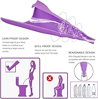 Vista 5 de Dispositivo de orina femenina, reutilizable, de silicona, para orinal, a prueba de fallos, embudo para orinar, permite a las mujeres orinar de pie