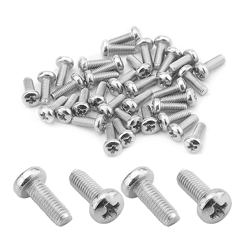 Miniatura 15 de MroMax 30 tornillos de máquina Phillips de cabeza plana M2 x 0.197 in, acero inoxidable 304 18-8, rosca completa, tornillos de cabeza cruzada gris