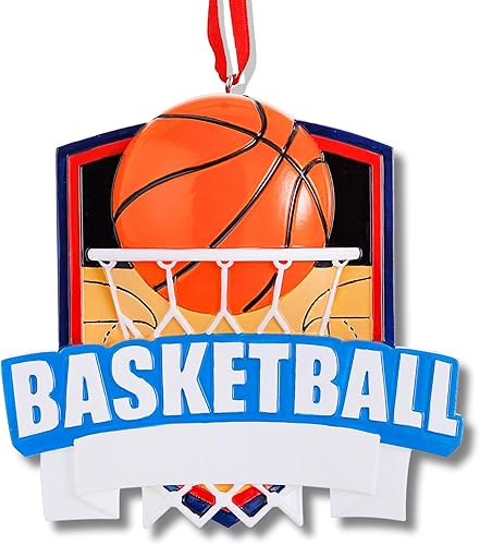 Miniatura 2 de Ornaments by Elves Adornos de Navidad 2024 – Adornos de Navidad personalizados con escudo de baloncesto 2024 – Premio deportivo único y regalos para